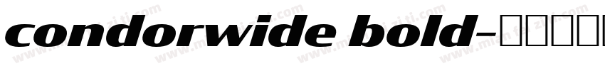 condorwide bold字体转换